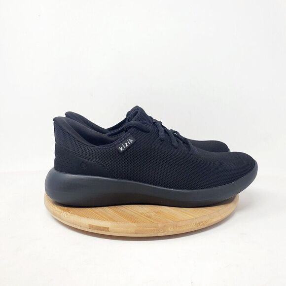 Kizik Shoes Womens 6.5‎ WIDE Madrid Eco Knit Black Sneakers Hands Free Slip On - Picture 7 of 13